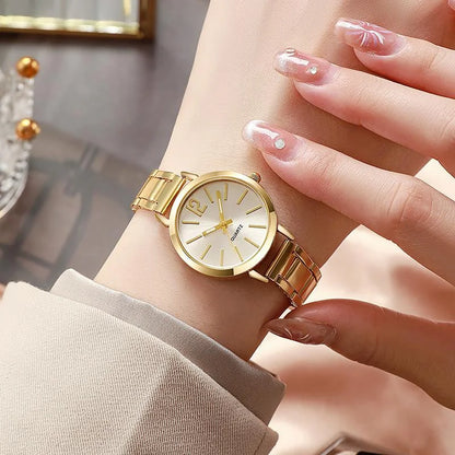 ÉTERNEL 💛 Ensemble Couple 4 Pièces · 2 Montres + 2 Bracelets Dorés - CD